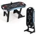 Coast Table de Air hockey pliable - Noir - 144x68x79 cm - Affichage LED & Moteur 12V