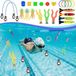 Bol Jouets de piscine - 22 pièces avec porte de plongée pingouin, pierres précieuses, anneaux de plongée et bandits Toypedo
