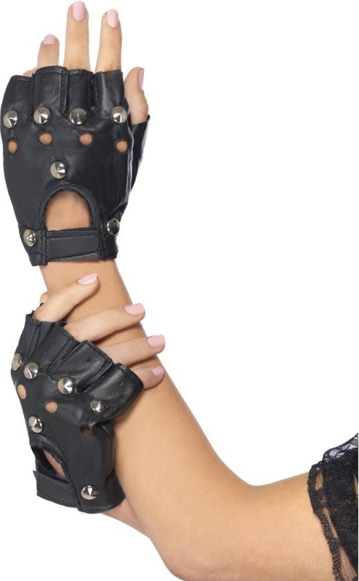 Smiffys Punk Gloves handschoenen met studs