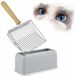Wan GmbH Kattenbakschep met houder - Zilver/Grijs/Houtkleur - Hout/Metaal