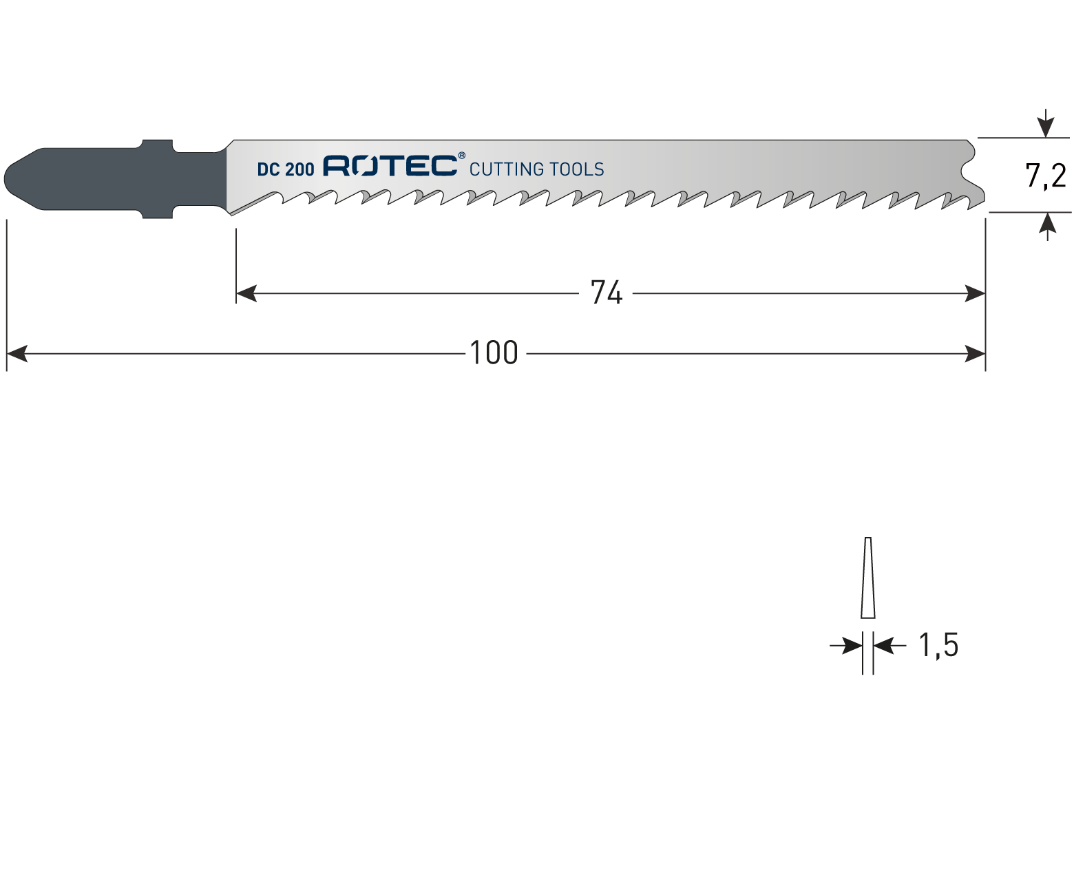 Rotec Decoupeerzaag | DC200 | T101B | 2 Stuks - 520.0202
