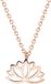 Hey Happiness Lotus Bloesem Ketting Roze Goud - Roestvrij Staal, Verstelbaar