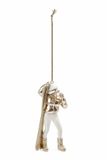 Huismerk Icecat Kunststof kerst ornament skivrouw met cocktail 12.5cm wit, goud