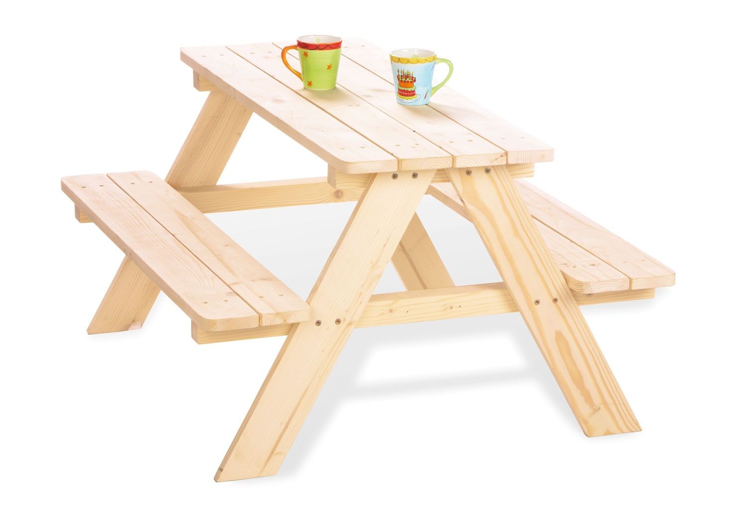 Pinolino Kinderträume Tuintafel - Hout - Rechthoekig - 90 x 79 x 50 cm