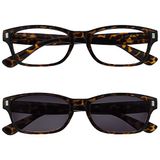 Leesbril Bruine Schildpad Lezers Met UV400 Zon Lezer Waarde Tweeling Pak Mannen Vrouwen RS10-2 +3,50