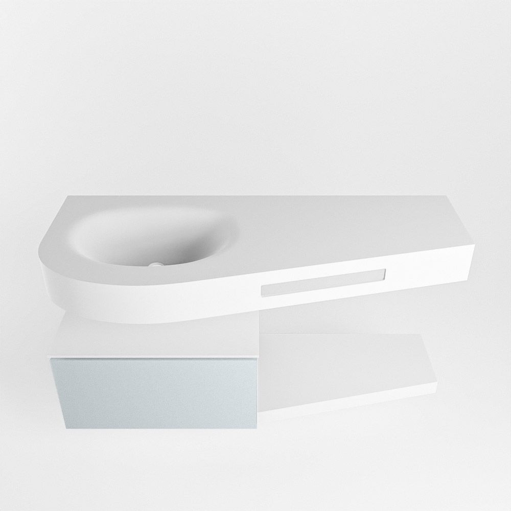 Mondiaz Riva Dulcet badkamermeubel links 120cm Talc & Clay