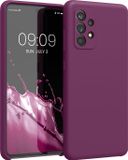 kwmobile telefoonhoesje geschikt voor Samsung Galaxy A52 / A52 5G / A52s 5G - Hoesje met siliconen coating - Smartphone case in bordeaux-violet