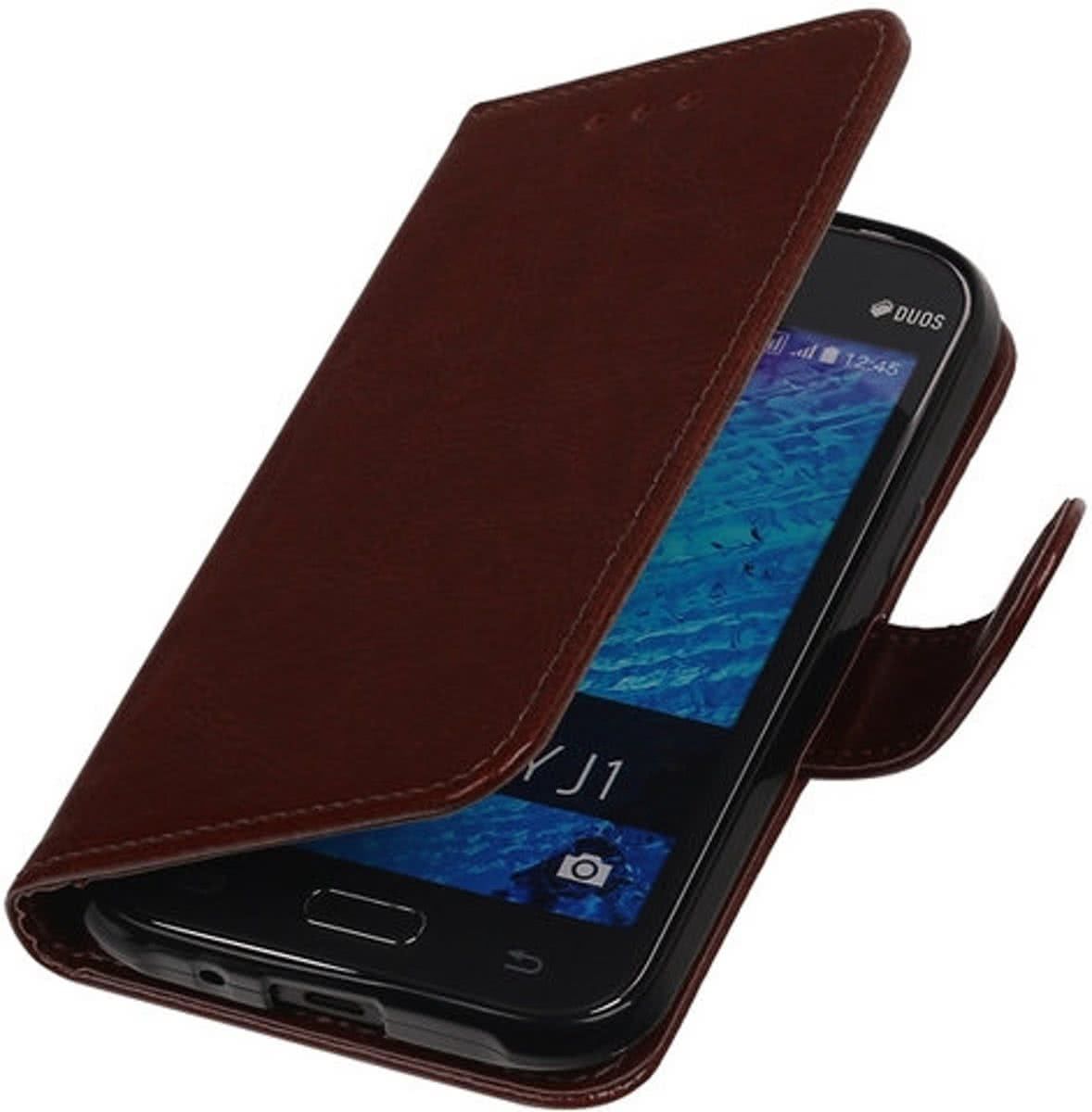 Best Cases Bruin Smartphone TPU Booktype Samsung Galaxy J1 2015 Wallet Cover