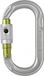 EDELRID Oval Power 2500 Permalock ovale karabiner met unieke beveiliging grijs