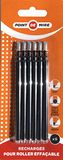 6 Icecat 6 reservefollers, thermo-rollers, zwart, schrijfwaren