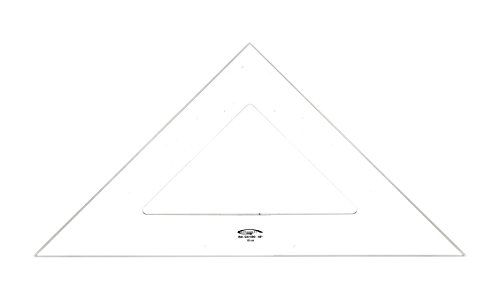 Graphoplex Set Vierkant 45° 3 Randen (Helder 50 cm transparant)