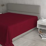 MAX COLOR Hoeslaken, 100% katoen, eenkleurig, bordeaux, tweepersoonsbed Maxi 270 x 300 cm
