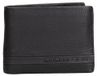Momo Design Portefeuille pour hommes, en cuir véritable, noir, modèle compact