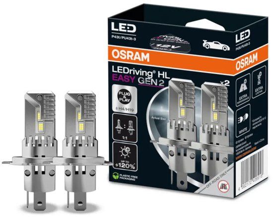 Kit Osram LEDriving HL EASY Gen2 H4 / H19 64193DWESY2 set