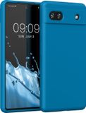 kwmobile telefoonhoesje geschikt voor Google Pixel 6a - Hoesje met siliconen coating - Smartphone case in Caribisch blauw