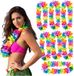 Boland Hawaii krans/slinger - 8x - Tropische/zomerse kleuren mix