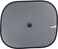 Dunlop Auto zonneschermen voor zijramen - 2x stuks - antraciet - kunststof - zuignappen - 44 x 36 cm