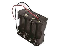 RS PRO Batterijhouder met draadaansluiting voor 8 x AA batterijen