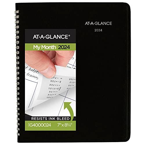 AT-A-GLANCE 2024 Maandplanner - 7" x 8-3/4" - Medium - DayMinder - Zwart (G4000024)