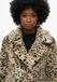 Superdry Vintage Lange Jas van Imitatiebont Dames Leopard Print