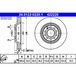 ATE Lot De 2 Disques De Frein 24.0122-0220.1 Audi 8e0 615 601 K 8e0 615 601 R