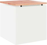 vidaXL Tuinbank Wit Staal 40 x 40 x 43 cm