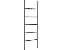 vidaXL Zwart handdoekenrek ladder - 5 lagen - 58x175 cm - ijzer