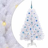 vidaXL - Artificielle - articulée - Sapin de Noël - Blanc - 150 - cm - PVC - et - Acier
