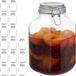 Sans marque 16x bocal Le Parfait 3 l - fermeture à levier - pot de stockage - pot de conservation - verre - pot de conserve
