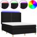 vidaXL Boxspringbed met matras en LED-verlichting, zwart, 140x200 cm, gestoffeerd