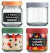 Masonpot 4-Pack 500ml - Glazen Potten - Luchtdichte Deksels - Zwarte Labels - Multifunctionele Pot - Perfect voor Salades en Yoghurt - Opbergpot