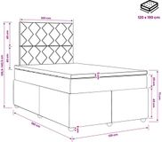 vidaXL LED Boxspringbed met Matras Zwart 120 x 190 cm Fluweel