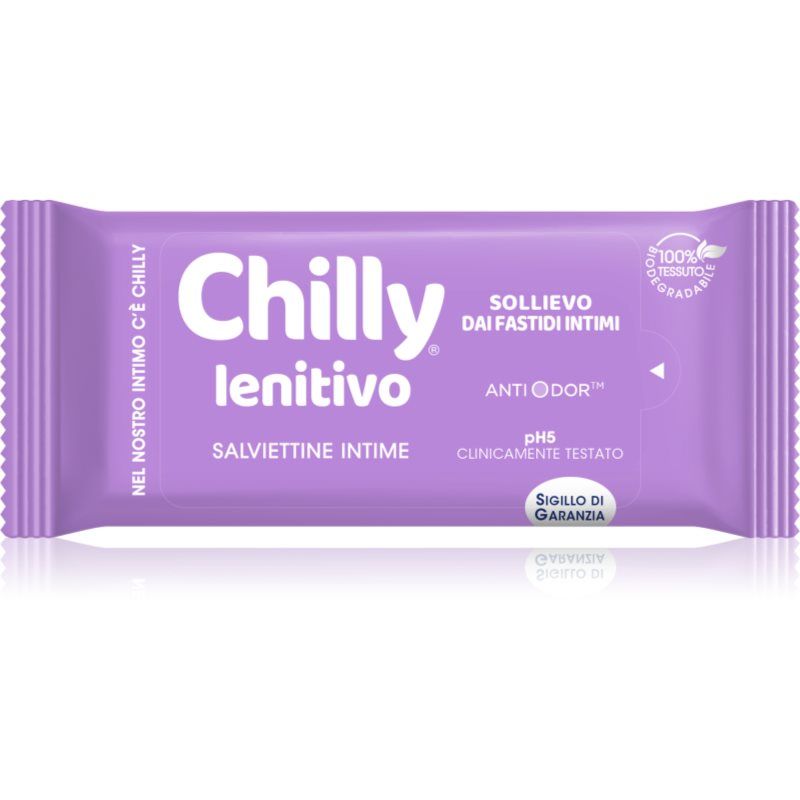 Chilly Intimate Hygiene Wipes Pocket Soothing Anti-Odor Ph 5 Pack Of 12 Units
