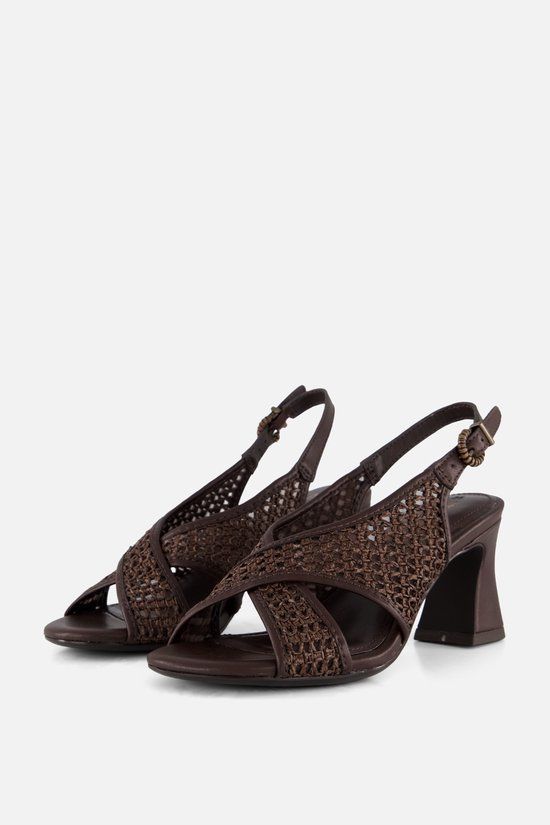 Tamaris Sandalen Met Hak bruin Raffia - Maat 37