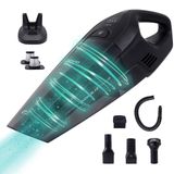 Aspirateur à main - 14,8 V - Sans fil - Humide et sec - 4 embouts - Noir