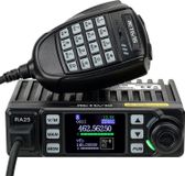 Retevis RA25 transceiver mobile, double bande double moniteur, bande de fréquences 2m/70cm, 500 canaux, radio FM, 5 tons/2 tons/DTMF, écran TFT de 1,44 pouce, radio mobile mini (1 pièce, noir)
