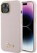 Guess - Silicone Hoesje - iPhone 15 - Metal Logo - Roze