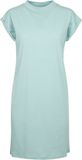 Build Your Brand Turtle Extended Korte Dames T-Shirt Jurk Blue Mint 4XL