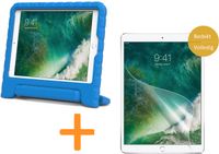 iCall Apple iPad 9.7 2017 / 2018 Hoes voor Kinderen Blauw + Screenprotector - Kids Proof Case met Handvat