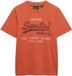 Superdry Heritage T-shirt met Vintage logo en relaxte pasvorm Heren - T-shirts - XXL - Rust Orange Marl