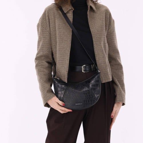 BURKELY leren crossbody tas Cool Colbie zwart