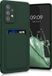 kwmobile telefoonhoesje geschikt voor Samsung Galaxy A52 / A52 5G / A52s 5G - Hoesje met pasjeshouder - TPU case in donkergroen