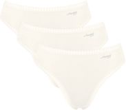 sloggi GO Crush High Leg C3P Slips voor dames, Silk White, L (3-pack)