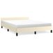 VidaXL Bedframe met hoofdeinde zonder matras 140x190 cm crèmekleurig