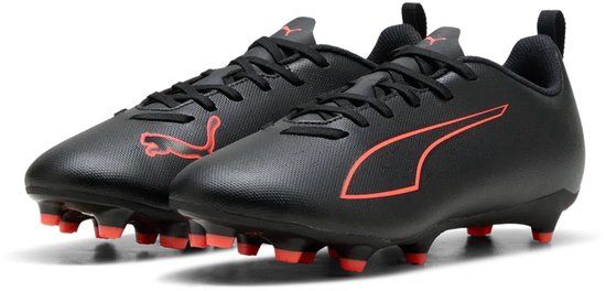 Puma Ultra 6 Play FG/AG Voetbalschoenen Junior Zwart/Rood Maat 34