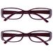 Leesbril RR93 Leesbril Zwart Purper Diamonte Stijl Lezers Waarde 2 Stuks Ontwerper Stijl Vrouwen Dames