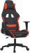 vidaXL Gamingstoel met voetensteun stof zwart en rood