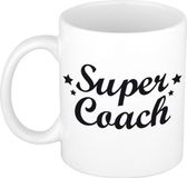 Bellatio Decorations Super coach tekst cadeau mok / beker - 300 ml