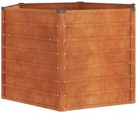 Merkloos Verhoogde Plantenbak - 129x129x77 cm - Zeshoekig - Cortenstaal - Industrieel Roestig Design - Moestuinbak met Open Bodem
