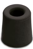Merkloos Dulimex B.V. Stoot rubber Deurstopper - 2x stuks - zwart - rubber - 7 x 4 cm - deurbuffer blokje